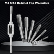 Adjustable Wrench T-Handle Milling Tap High Speed Steel Taps Metric Screwdriver Thread Tapping drill Holder Hand Tool Set