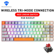 Machenike K500A-B84 Mechanical Keyboard 75% TKL Hot-Swappable Wired Gaming Keyboard 6-Color Backlit 84 Keys For PC Gamers Laptop