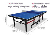 12/16/18/25MM Tennis Table with Wheels Portable Professional Outdoor Indoor Foldable and Removable Singles Practice Tennis Table