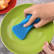 Kitchen Silicone Sponge Dish Washing Scrubber Household Dishes Cleaning Sponge Kitchen Gadgets Brush Accessories