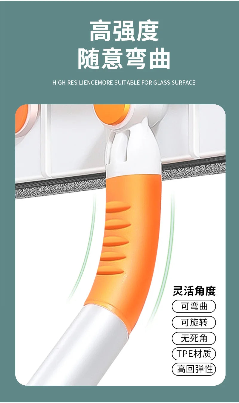 Window Clean Squeegee Mop Soft Microfiber Wiper Telescopic Glass Brush Multi-function Scraper Cleaning Dust Household Clean