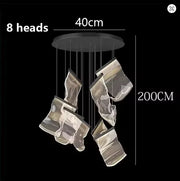 2025 New Smart LED Chandelier APP Control Modern Stair Light Living Room Luxury Ceiling Lamp Dimmable for Bedroom Decoration