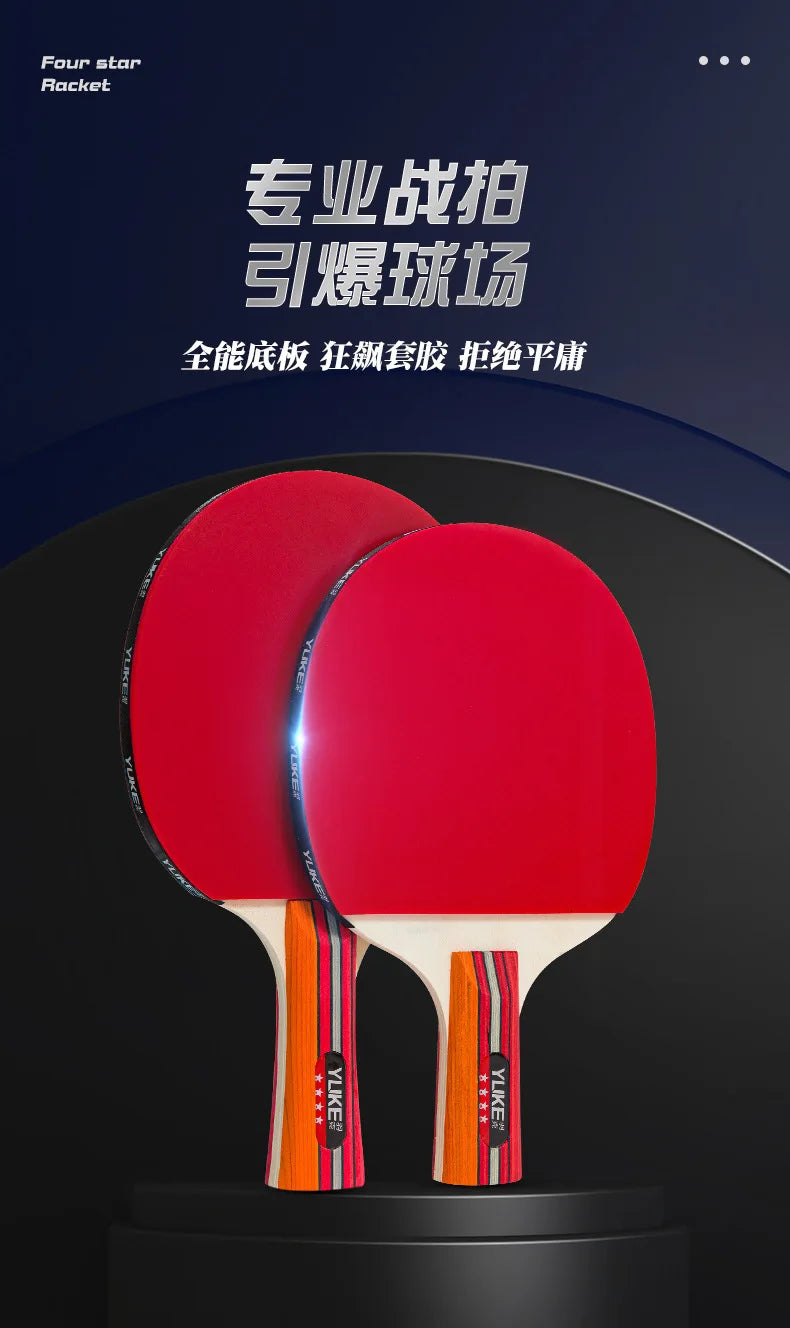 Professional-grade Table Tennis Racket Set for Beginners with Both Pen-hold and Backhand Grips