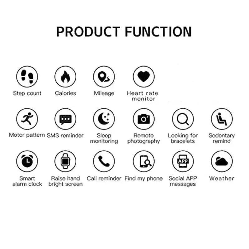 Smart Watch Fitness Bracelet Sport Pedometer Control Music BT Connection Clock Alarm Weather Message Smartwatch FD68S Y56