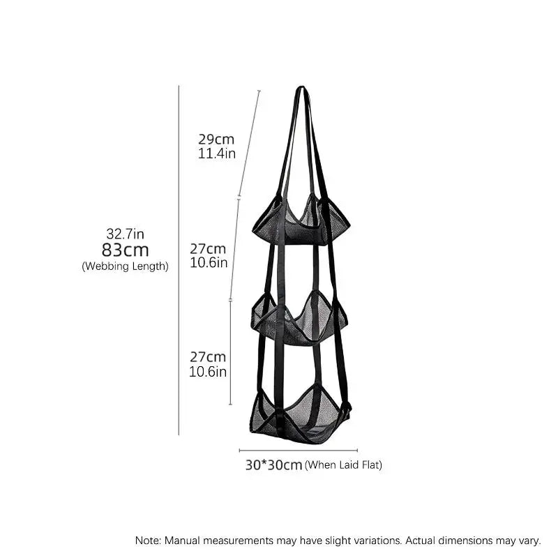 Storage Solution for Sports Equipment, Wall Mounted Mesh Hanging Bag for Basketball Soccer.
