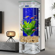 Fish Tanks Accessories New Style Aquarium Fish Bowl Modern Equipment Accent Decoration Aquarium Floor Furniture Acquario Lsyg