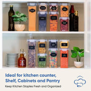 Airtight Food Storage Containers for Kitchen Organization 24 PC Food Canisters With Durable Lids for Pantry Organization