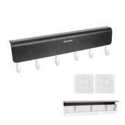 Bathroom Accessories Wall-Mounted For Bathroom Door  Clothes Key Organizer Punch-Free With Hook Shelf Storage Box Storage Rack