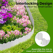 15x14cm Fixed Garden Barrier Lawn Grass Plastic Garden Edging Border Landscape Edging Garden Edge Kit Barrier To Easy Install