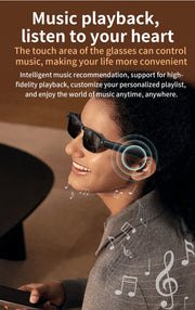New 800W HD Camera Smart Glasses WFl Transmission Bluetooth Call AI Intelligent Voice Assistant Object Recognition Sun Glasses