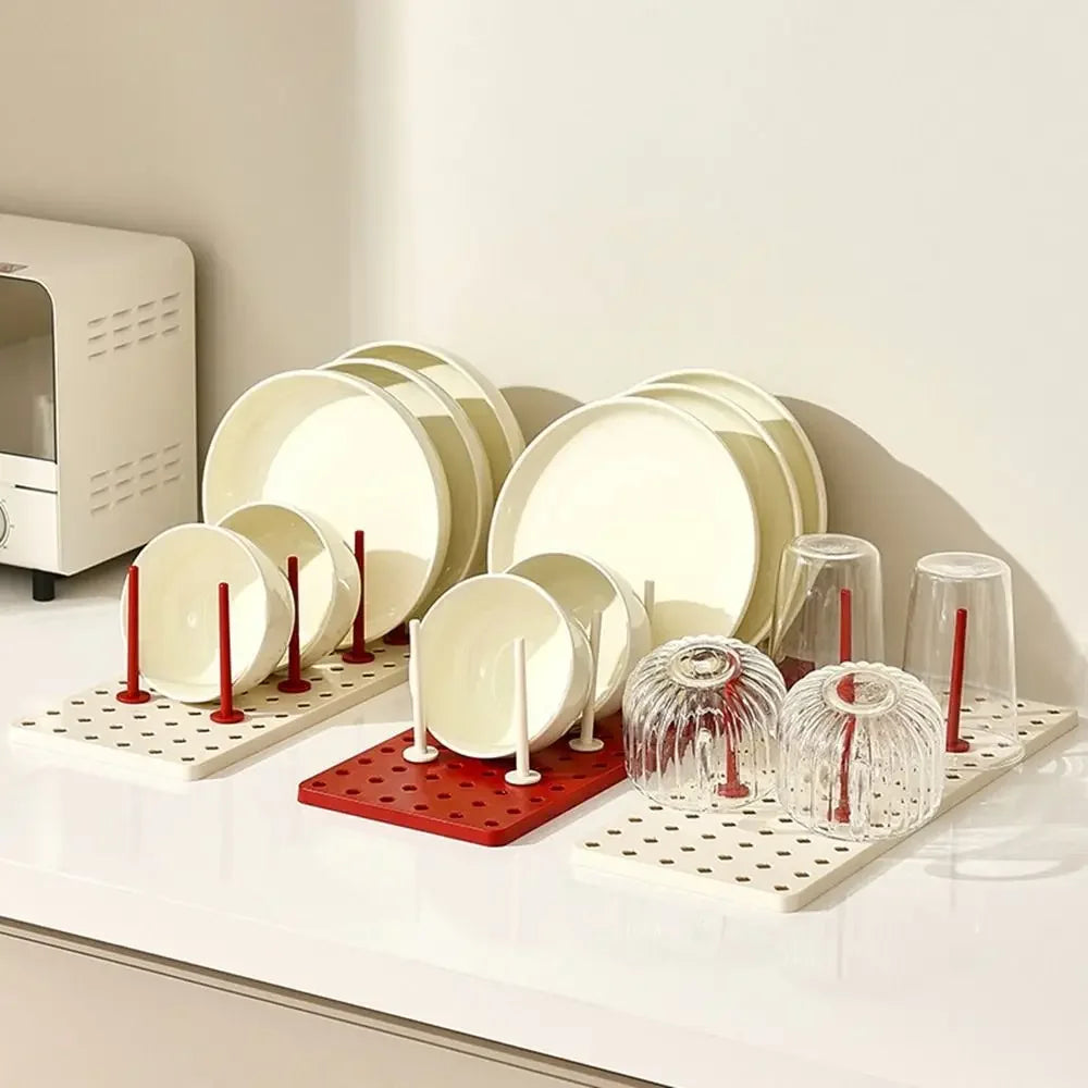 Kitchen Organizer Dish Drying Rack Plates Shelf Plastic Holder Dish Rack Sink Draining Bowl Storage Stand Home Accessories
