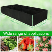 Garden Planting Bag Multi-gird Felt Growing Bag Rectangle Planting Nursery Pot Vegetable Tomato Potato Planting Container Plant