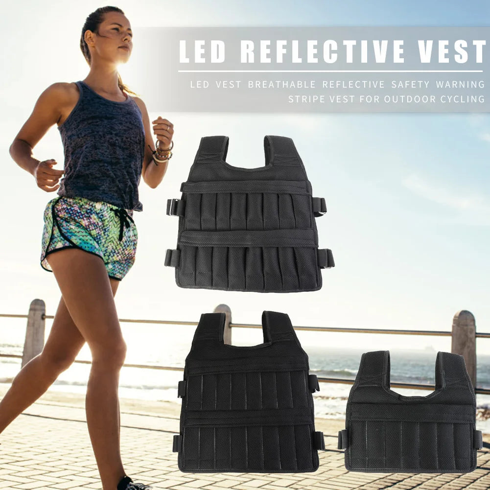 3/15/35kg Weight Training Suit Empty Bag Fitness Running Vest Adjustable Weight Jacket Workout Equipment for Workout Jogging
