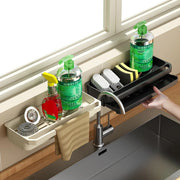 Kitchen Sink Organizer Drain Rack Self-draining Shelf Sponge Holder Dishcloth Faucet Storage Soap Drainer Kitchen Accessories