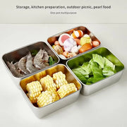 Stainless Steel Food Storage Container with Lid - Airtight Fresh-Keep Box for Fridge | Small Thickened Kitchen Organizer