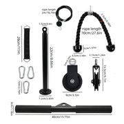 9 Pieces/Set Of Pulley Rope Fitness Equipment, Arm Strength Trainers, Home Exercise Equipment Set, Fitness Accessories