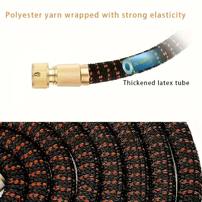 25/50/75/100 FT Gardening Magic Hose, High-Pressure Water Gun, Multiple Spray Modes, Garden Water Pipe, Irrigation Tools