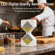 Electronic Gravity LED Sensing Hourglass Timer Home Desktop Decompression Ornament DIY Digital Small Sand Timer For Office Decor