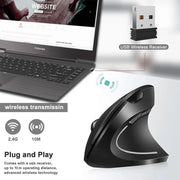 Wireless Bluetooth Vertical Mouse 800/1200/1600 DPI 6 Button Personalised Side Grip Ergonomic 2.4G Mute Gaming PC Computer Mouse