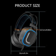 V10 Over Ear USB Corded Gaming Headphones Headsets with Comfortable Protein Leather Ear Cushions Sweatproof Noise Reduce
