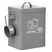 Pet Food Storage Box Metal Large Capacity Dog and Cat Food Storage Sealed Container With Lid and Spoon Dog Food Organizer Barrel
