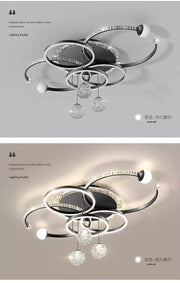 Living room main lamp chandelier New light luxury bedroom lamps Modern simple crystal living room lamp ceiling light