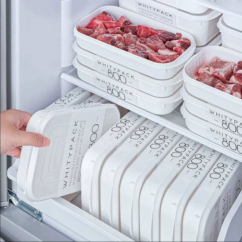 White Fresh Box Kitchen Storage Refrigerator Food Storage Containers Kitchen Storage Food Sealed Organizer Kitchen Supplies 2024