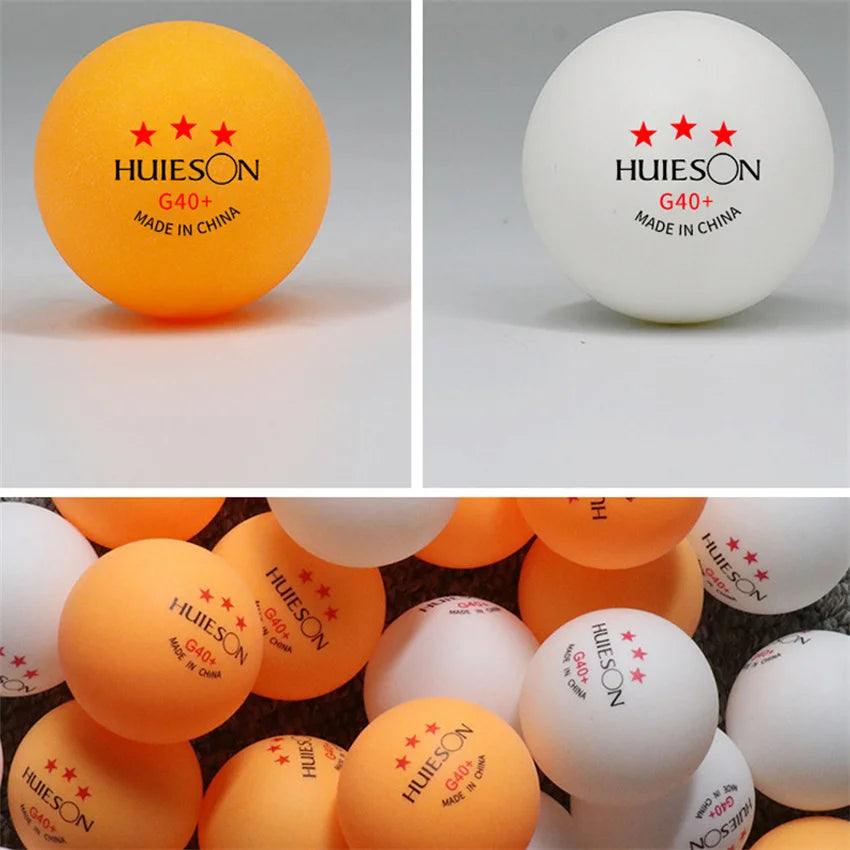 New Huieson 3 Star 20~100 PCS ABS 40+ Material Professional Table Tennis Balls TTF Table Tennis Ping Pong Balls For Competition