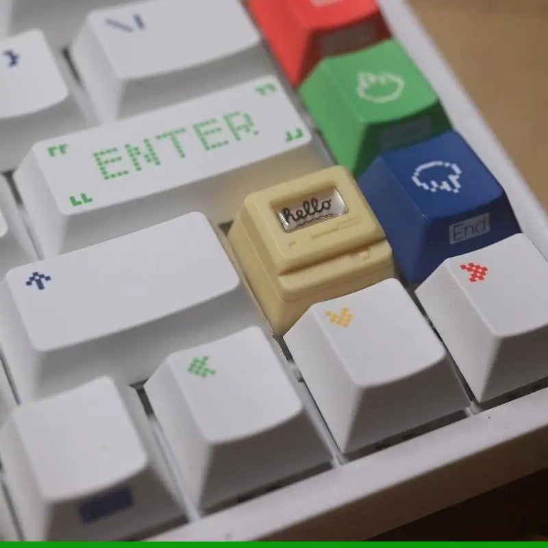 U55C 3 In 1 Keycaps Retro Personality Keycap for GK64 61 SK87 GH60 Esc Tab for Key for Gaming Mechanical Keyboard DIY K