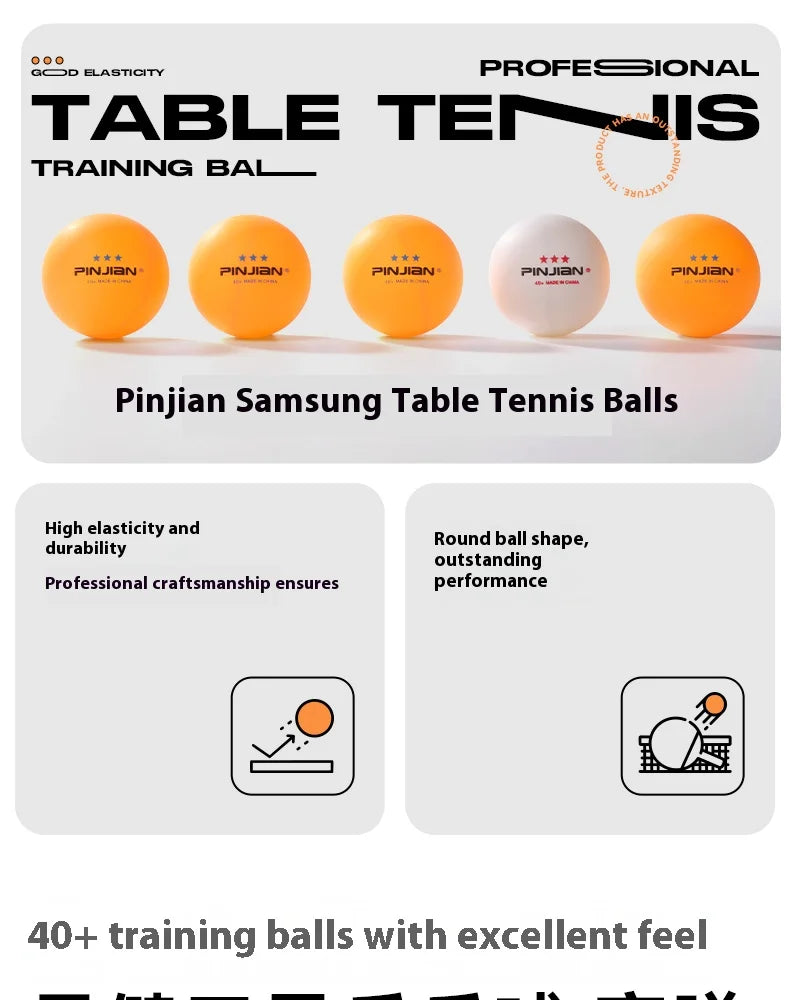 6-Pack 10-Pack 60-Pack Professional Table Tennis Balls for Training And Competition Indoor & Outdoor Sports Equipment
