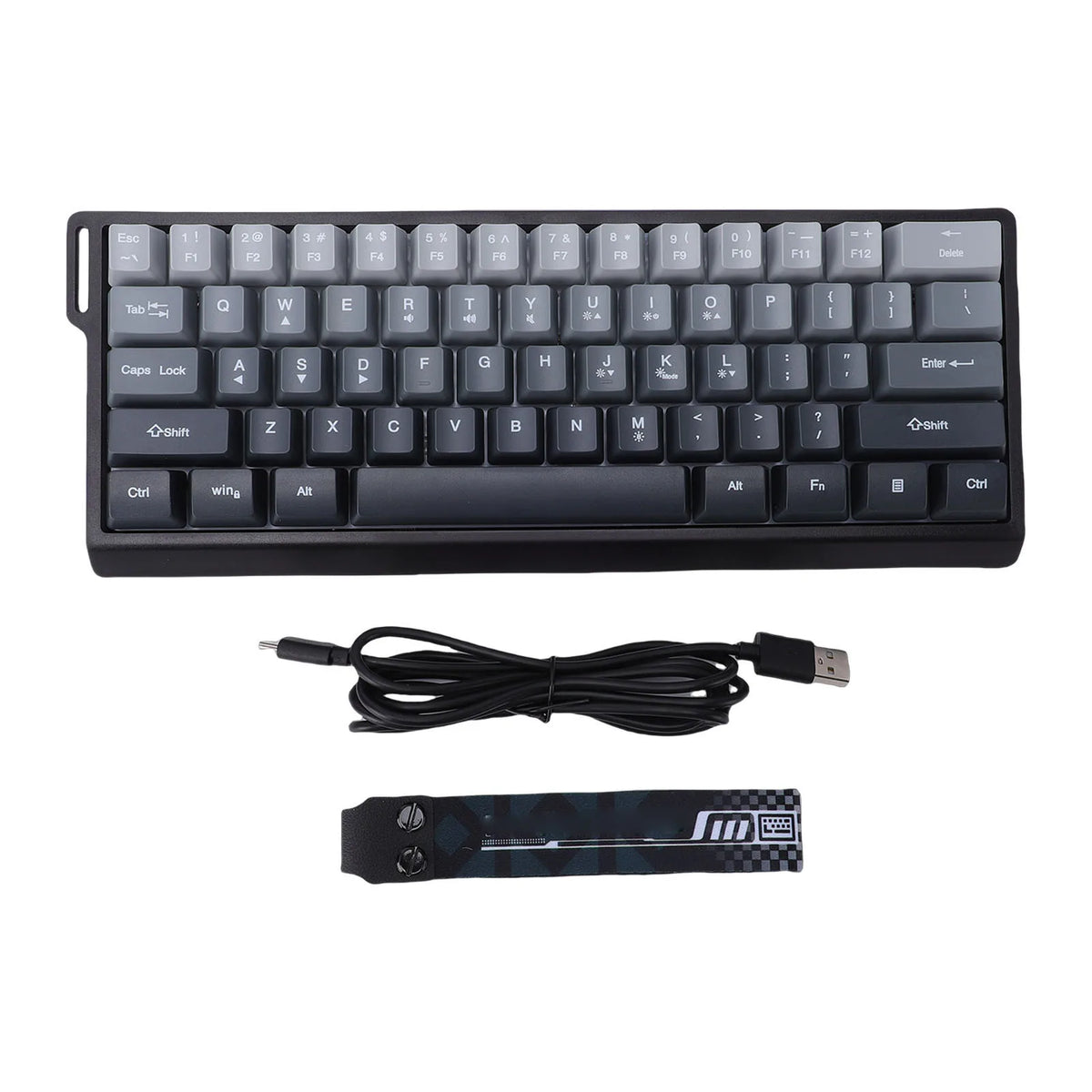 61 Keys Wired Gaming Keyboard 60 Percent RGB Backlit Compact Gaming Keyboard with Lanyard for Laptop PC 61 Keys Gaming Keyboard