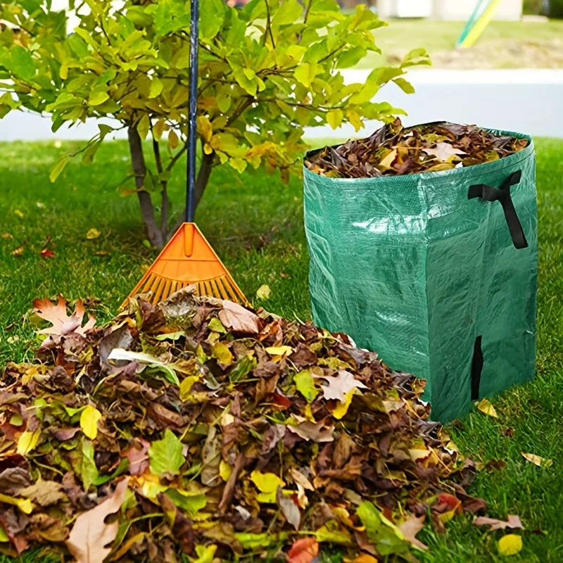 Garden Waste Bag Large Capacity for Yard Leaf and Debris Collection Green Leaf Leaves Garbage Bags