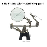 Professional Third Hand Tool with Adjustable Magnifying Glass Jeweler Soldering Clip Craft InlayWelding and PrecisionRepair Work