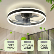 IRALAN Smart Ceiling Fan With Lights Remote Control Bedroom Decor Ventilator Lamp 6-speed wind speed led Circulator fan light