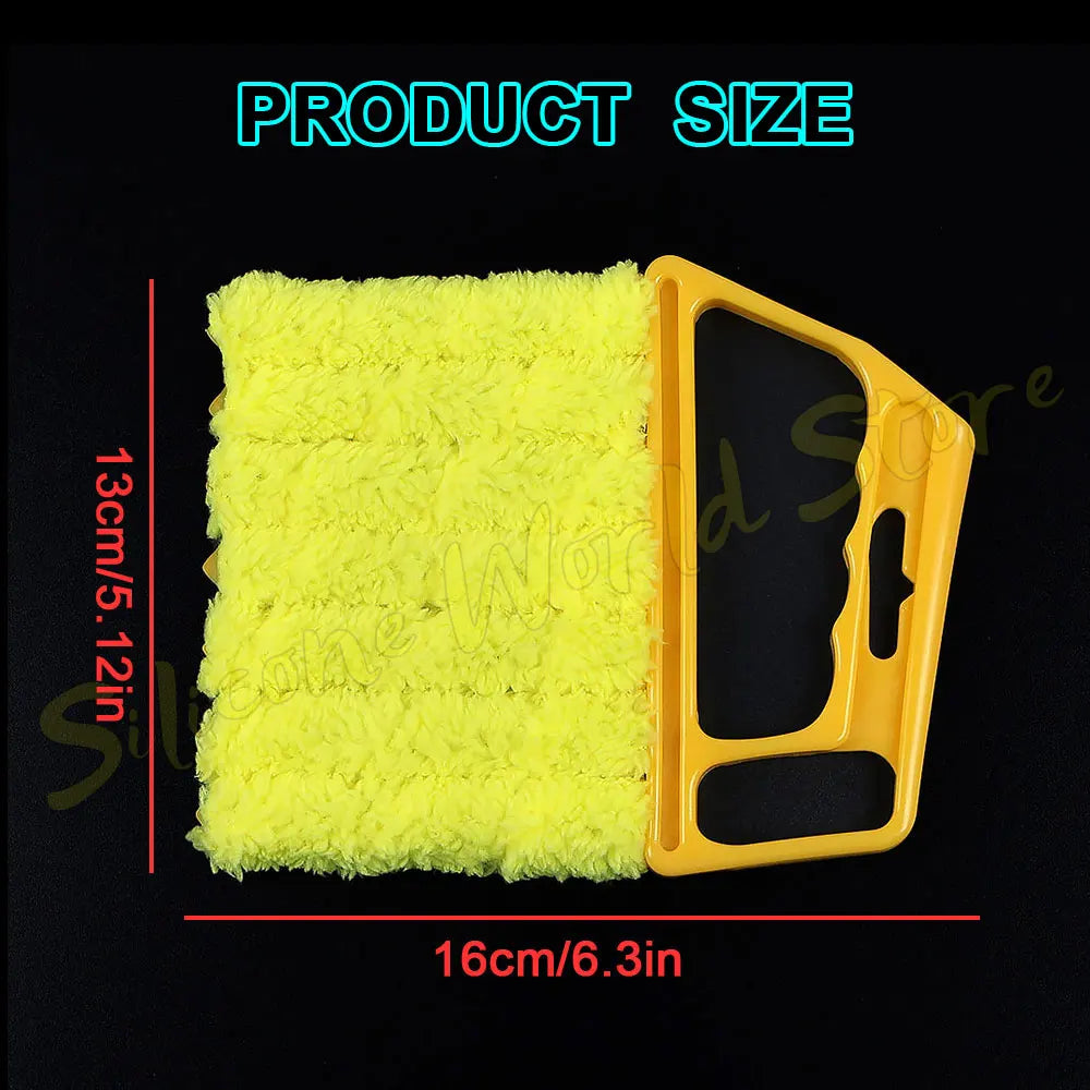 Silicone World Shutter Cleaning Brush Detachable Wash Vent Blinds Cleaner Cloth Air Conditioning Curtain Household Cleaning Tool