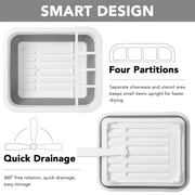 Kitchen Foldable Dish Rack  Storage Holder Drainer Bowl Tableware Plate Portable Drying Rack Home Dinnerware Dish Rack Organizer