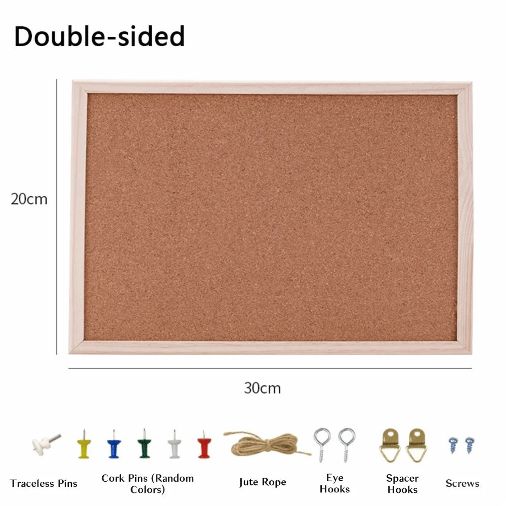 Home Decor DIY Cork Display Panel Soft Decorative Cork Board Wood Hanging Photo Background