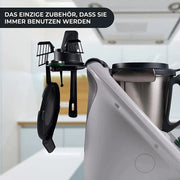 Kitchen Cooking Tool Storage Rack Space-saving Up to 5 Accessories Kitchen Food Processor Accessories Holder for TM5 TM6 (Black)