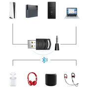 for PS5 PS4 PC Wireless Game Audio Headphone Adapter Headset Bluetooth 5.0 Dongle Audio Receiver Transmitter