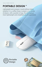 Wireless Mouse Bluetooth Silent 2.4G Dual-mode Type-C Charging Ergonomic Morandi Portable Laptop Office Gaming Mouse