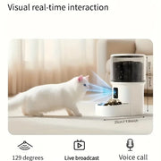 4L large capacity cat feeder, intelligent APP and high-definition camera, stainless steel food bowl