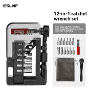 12-In-1 Bicycle Multitool Bike Ratchet Wrench Set Two-Way MTB Bike Hand Allen Key Tools Quick Release Ratchet Wrench Gadgets