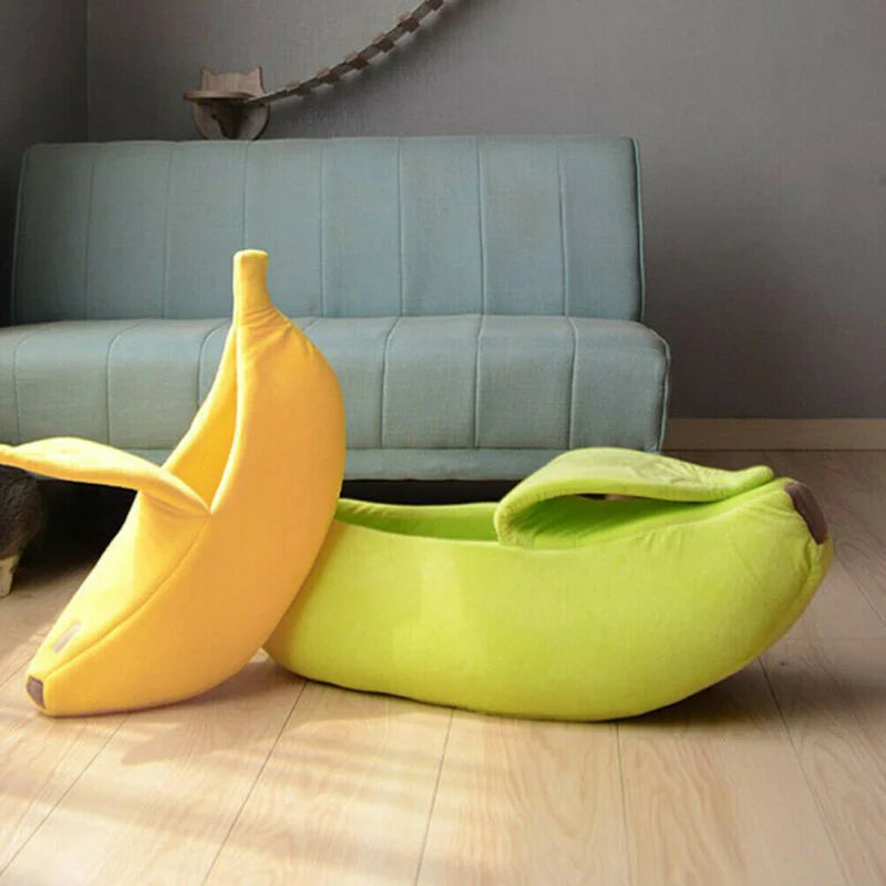 Banana Cat Bed House For Winter Funny Cute Cozy Cat Mat Beds Warm Durable Portable Pet Basket Kennel Dog Cushion Cat Supplies