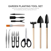 13PCS Mini Garden Planting Tool Set for Succulents Weeding Digging Planting Transplanting Miniature Fairy Garden Gardening Tools
