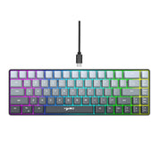 Gaming Keyboard, RGB Backlit Mini Wired Keyboard, Ultra-Compact Anti-Ghosting No-Conflict 68 Keys Membrane Gaming Wired Keyboard