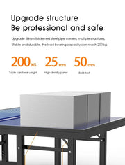 12/16/18/25MM Tennis Table with Wheels Portable Professional Outdoor Indoor Foldable and Removable Singles Practice Tennis Table
