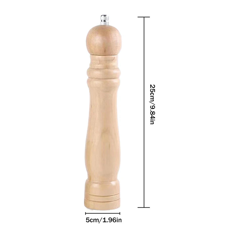 Kitchen Essential Wood Pepper Mill,Adjustable Grinder for Fresh Flavor,CeramicMechanism,Perfect Housewarming or Host Gift,3Sizes
