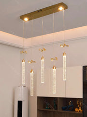 Modern home decoration salon lamps for living room smart crystal Pendant lights dining room indoor lighting