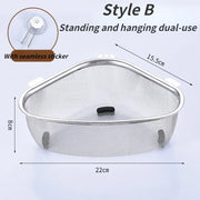 Kitchen Tools Stainless Steel Sink Drain Basket Triangle Food Filter Organizer Shelf Rack Drainier Household Accessories