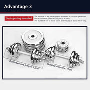 Weight Lifting Dumbbell Equipment Gym Adjustable Electroplating Dumbbells Barbell Set Buy Online